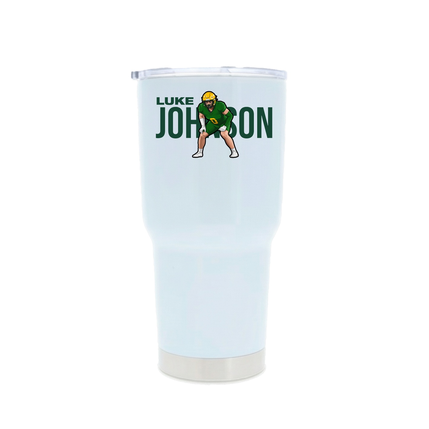 30oz Stainless Steel Tumbler — Player Name in White