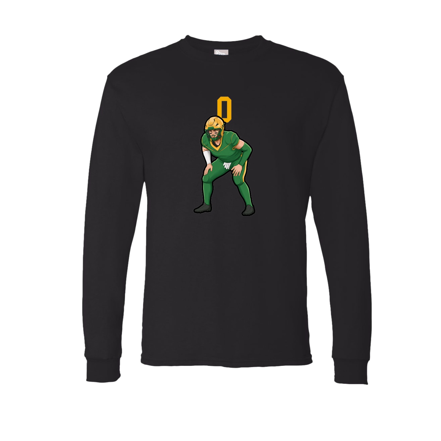 Long Sleeve Tee — Number Top in Black