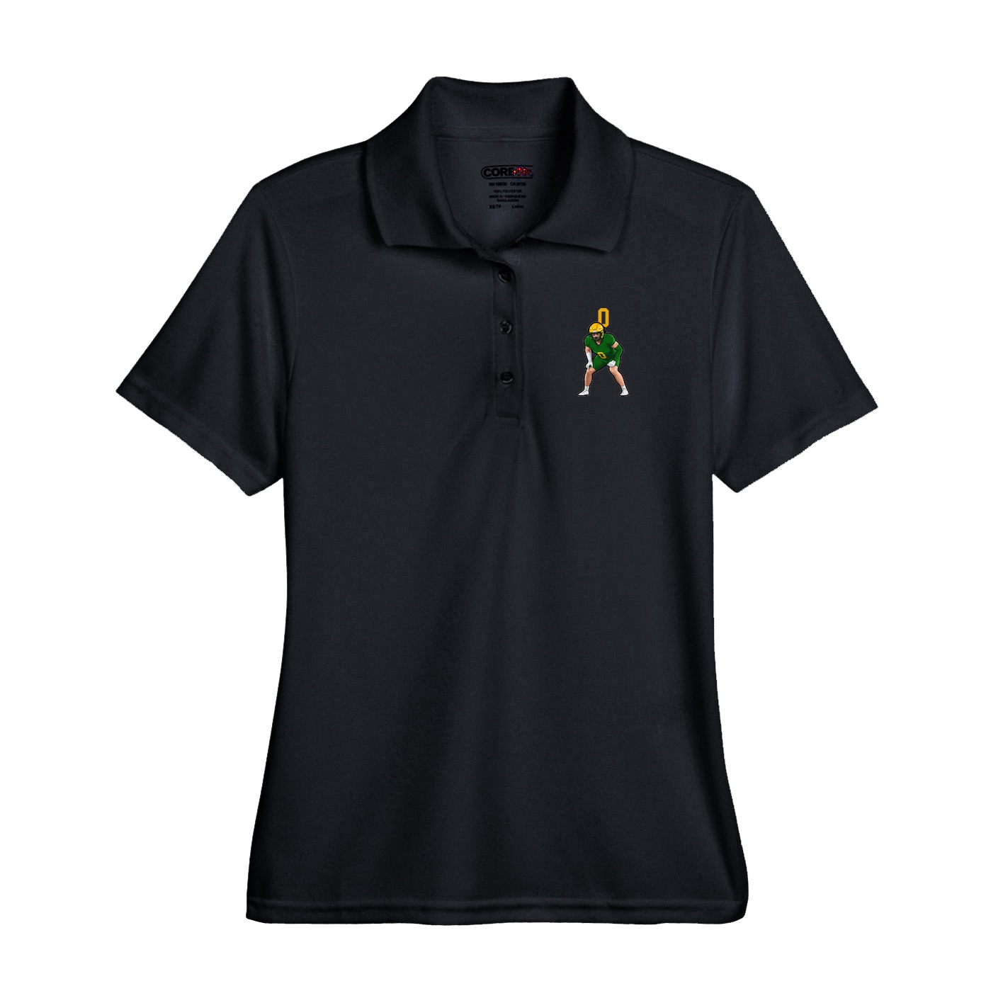 Performance Polo — Number Top in Black