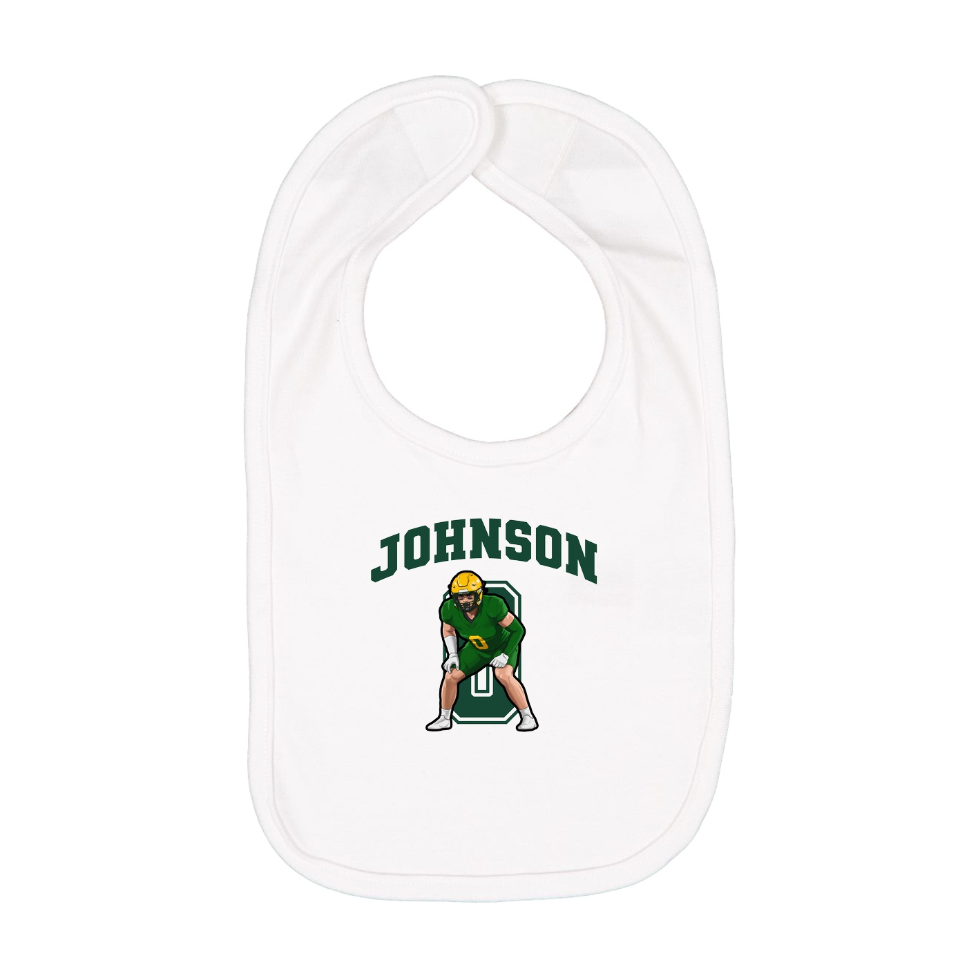 Infant Bib — Number in White