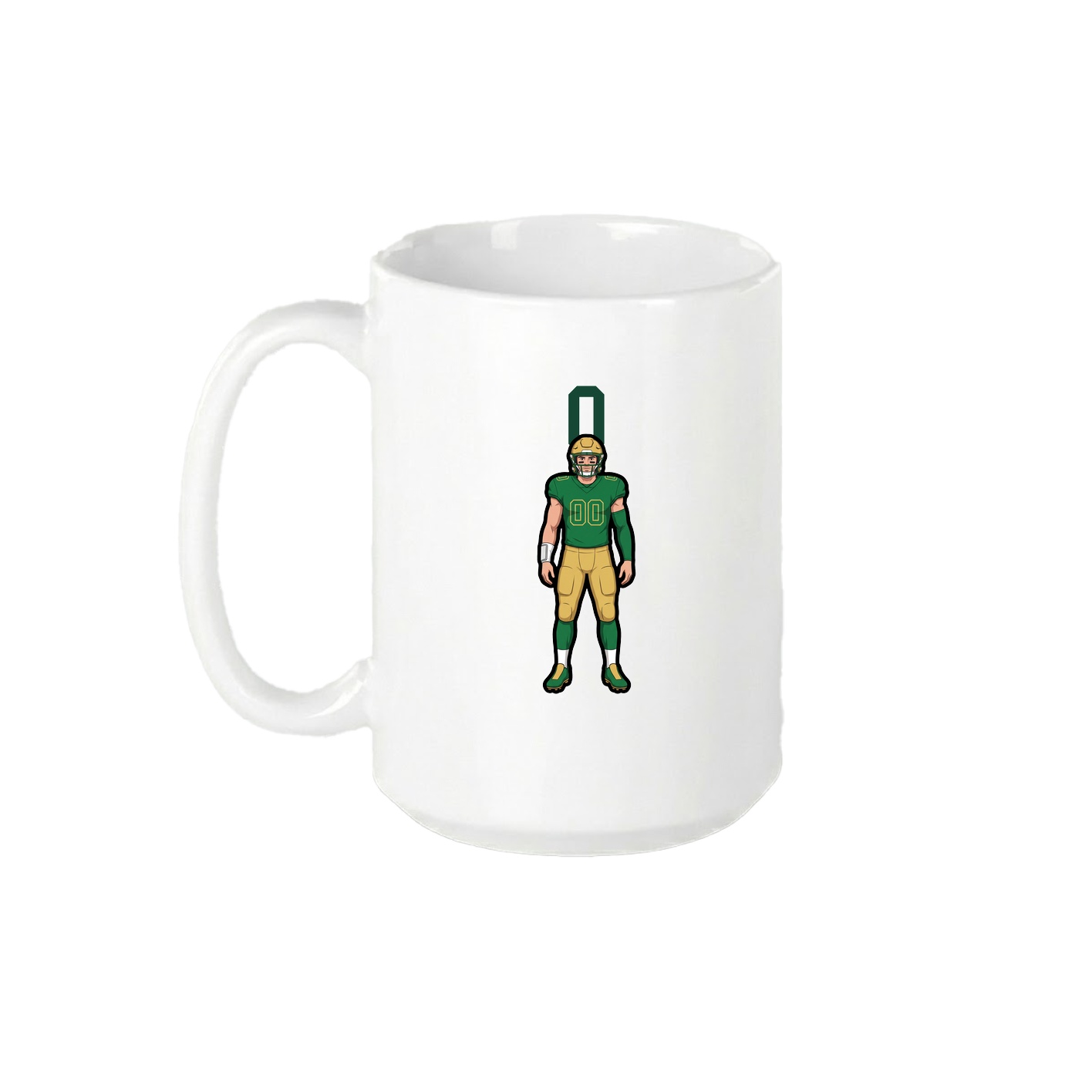 15oz Coffee Mug — Number Top in White