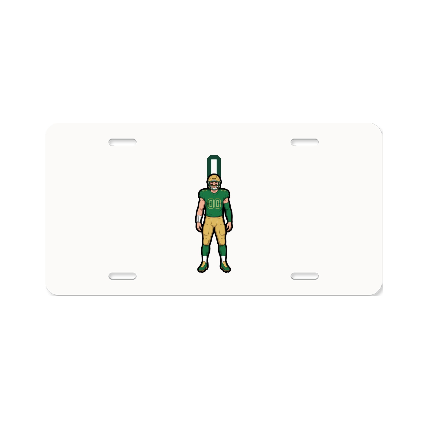 License Plate — Number Top in Classic