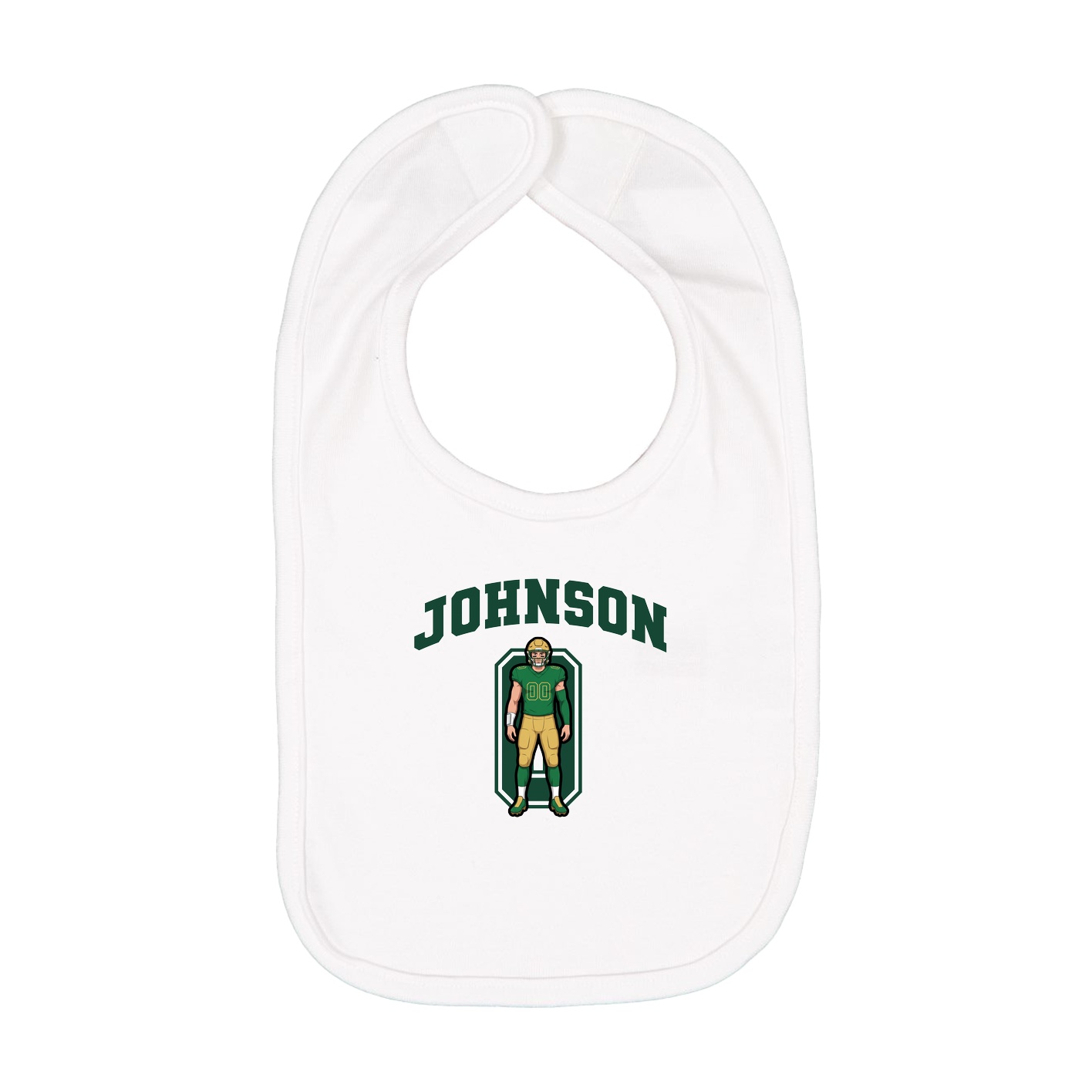 Infant Bib — Number in White