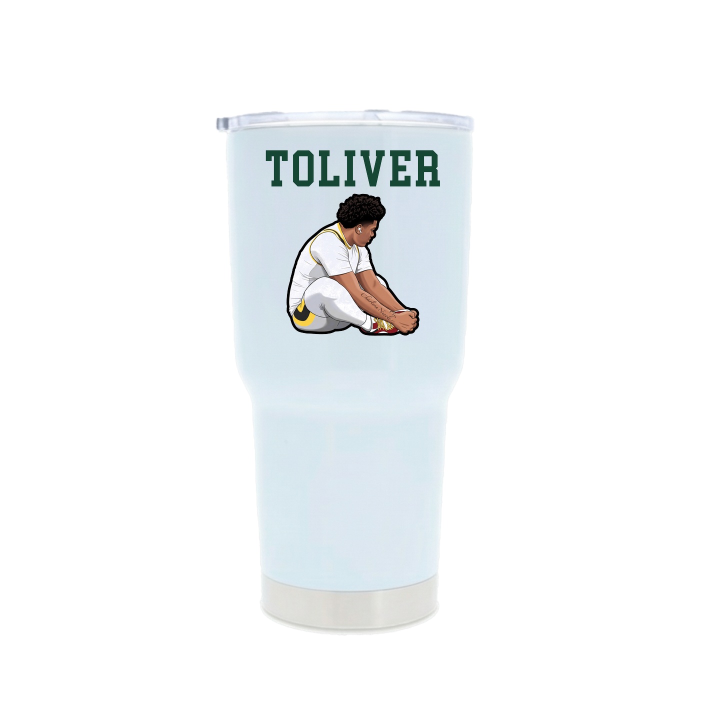 30oz Stainless Steel Tumbler — Shirsey in White