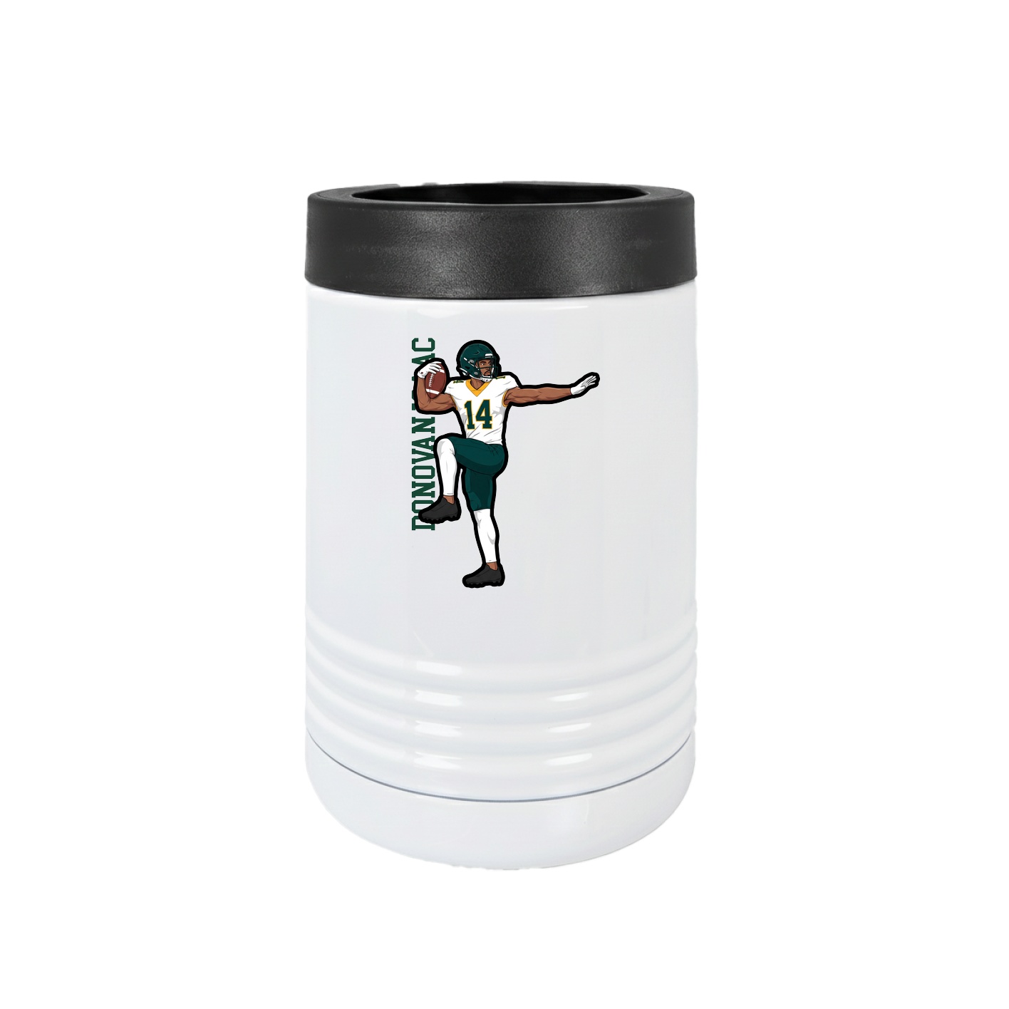 Beverage Holder — Name Vertical in White