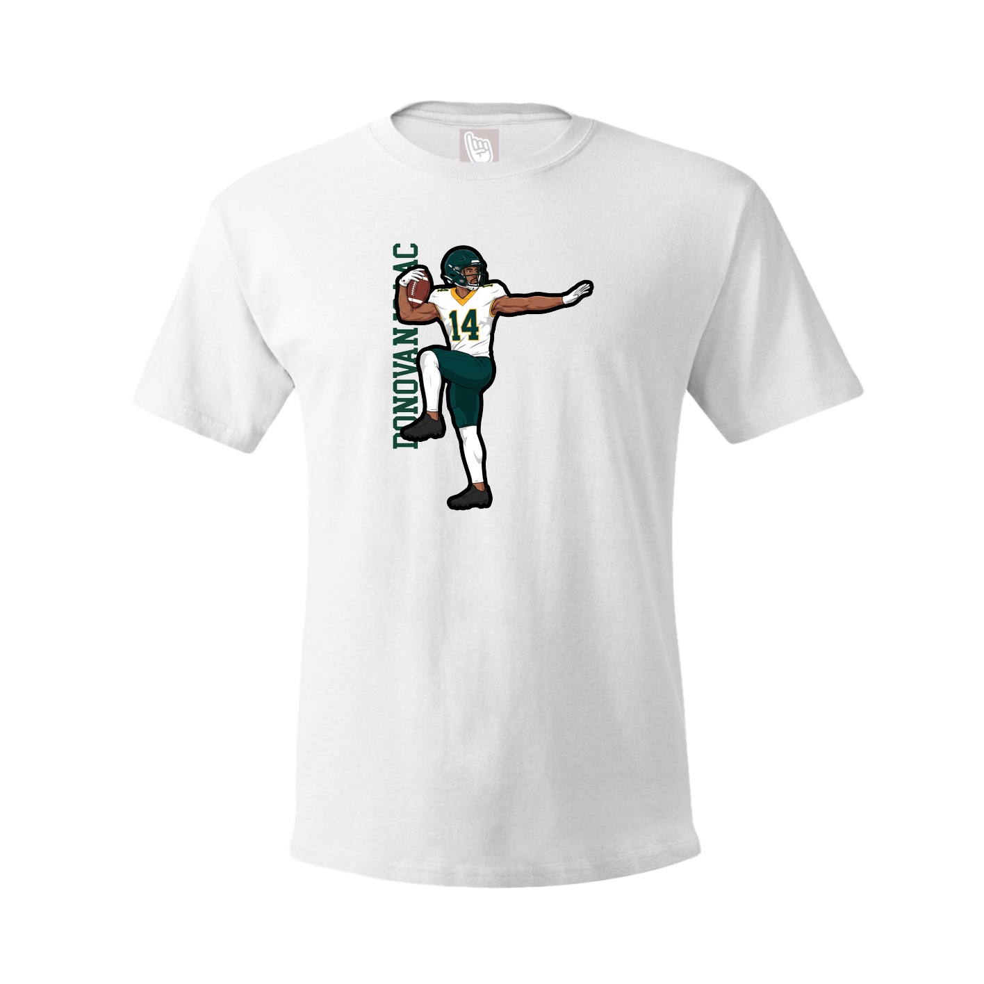 Tee — Name Vertical in White