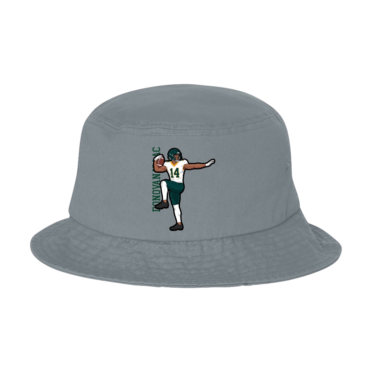Bucket Cap — Name Vertical in Grey