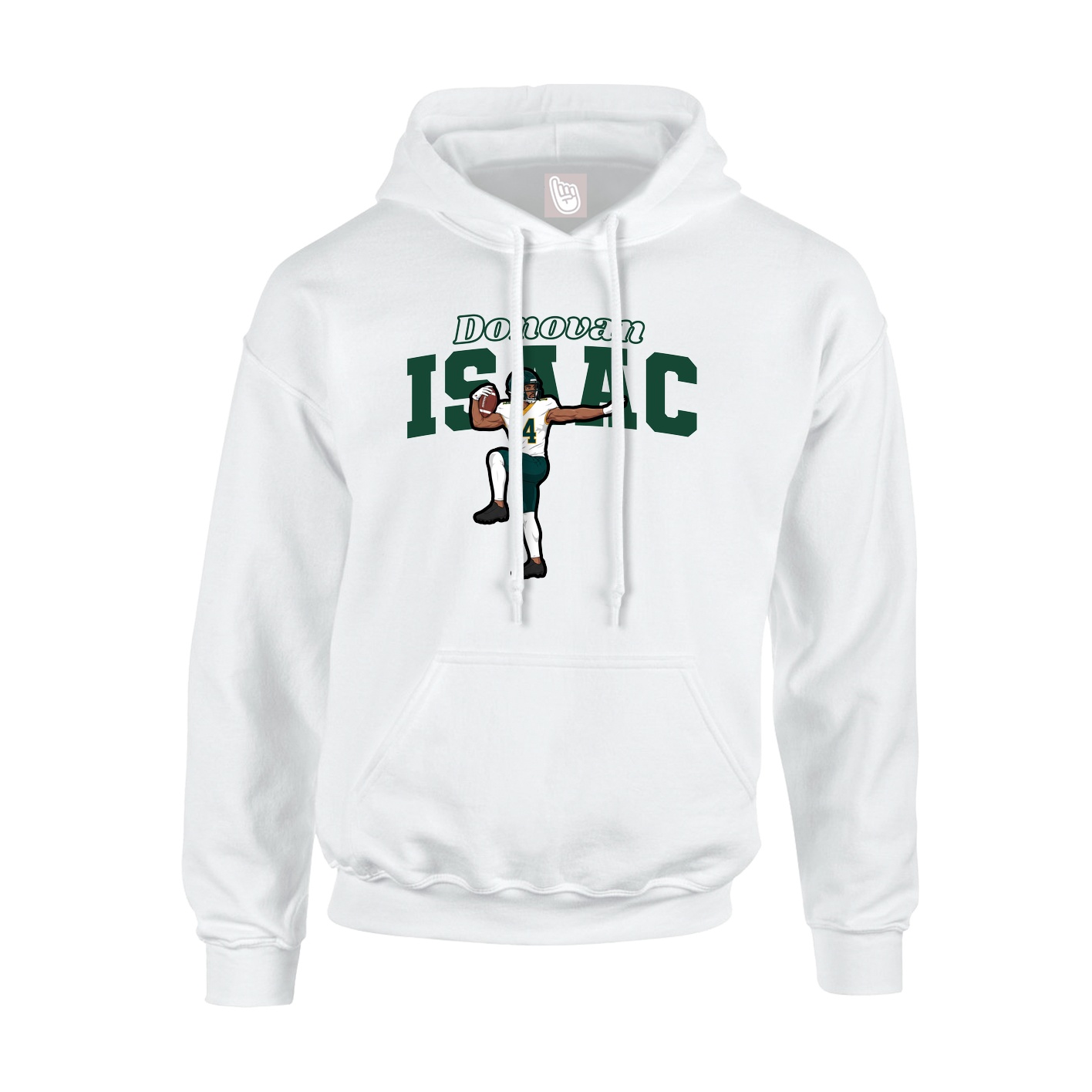 Hoodie — Name Arch in White
