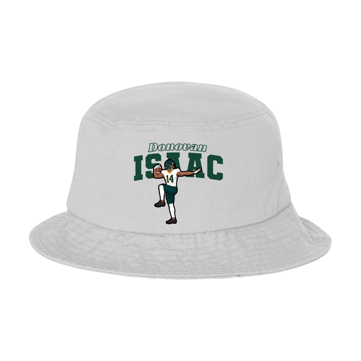 Bucket Cap — Name Arch in White