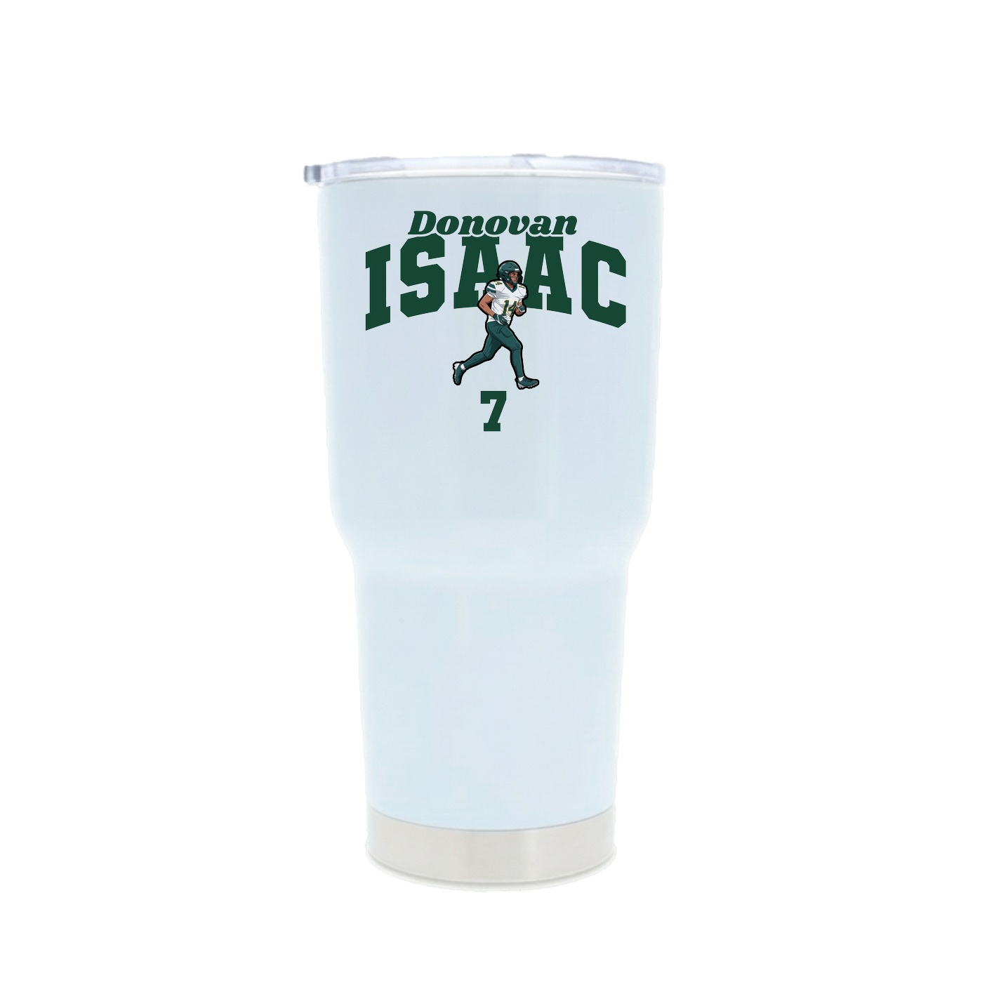30oz Stainless Steel Tumbler — Signature Arch in White