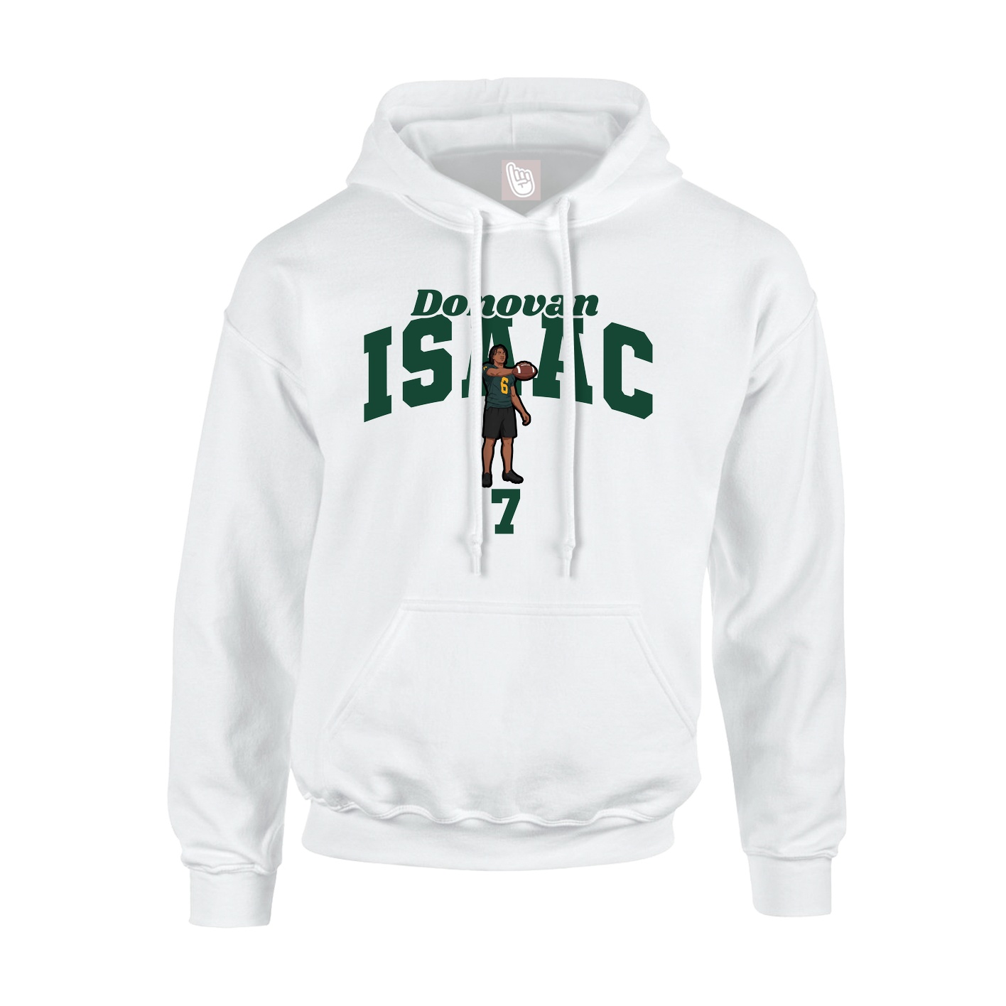 Youth Hoodie — Signature Arch in White