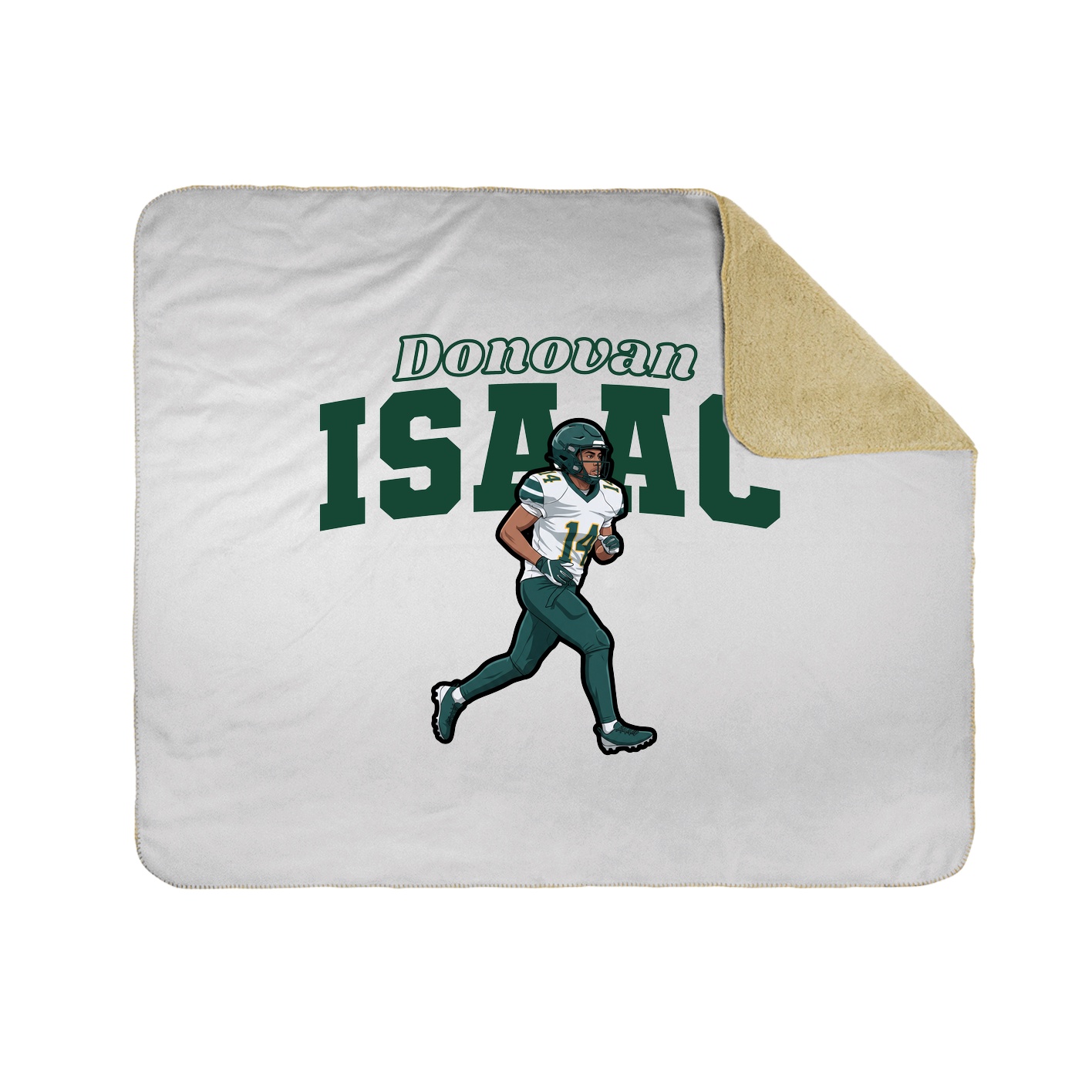 Throw Blanket — Name Arch in White