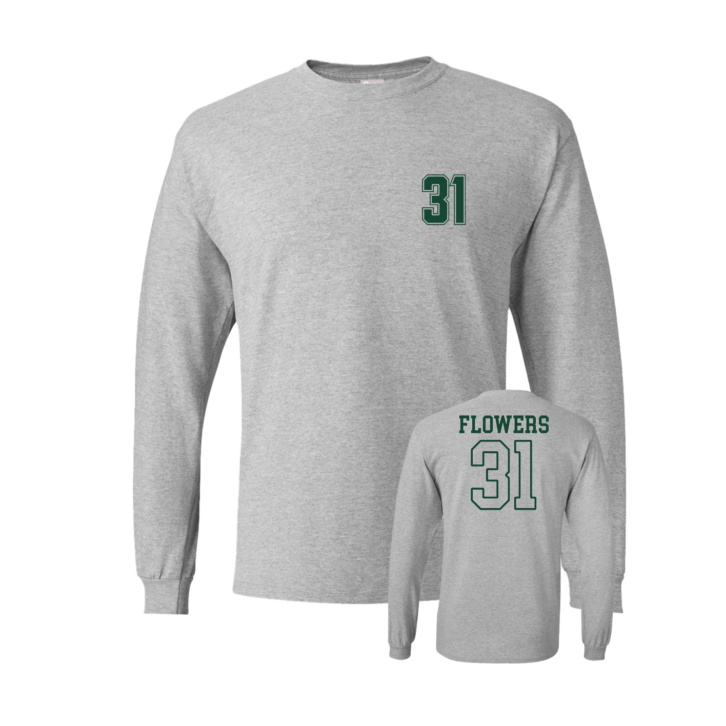 Long Sleeve Tee — Chest Back in Grey