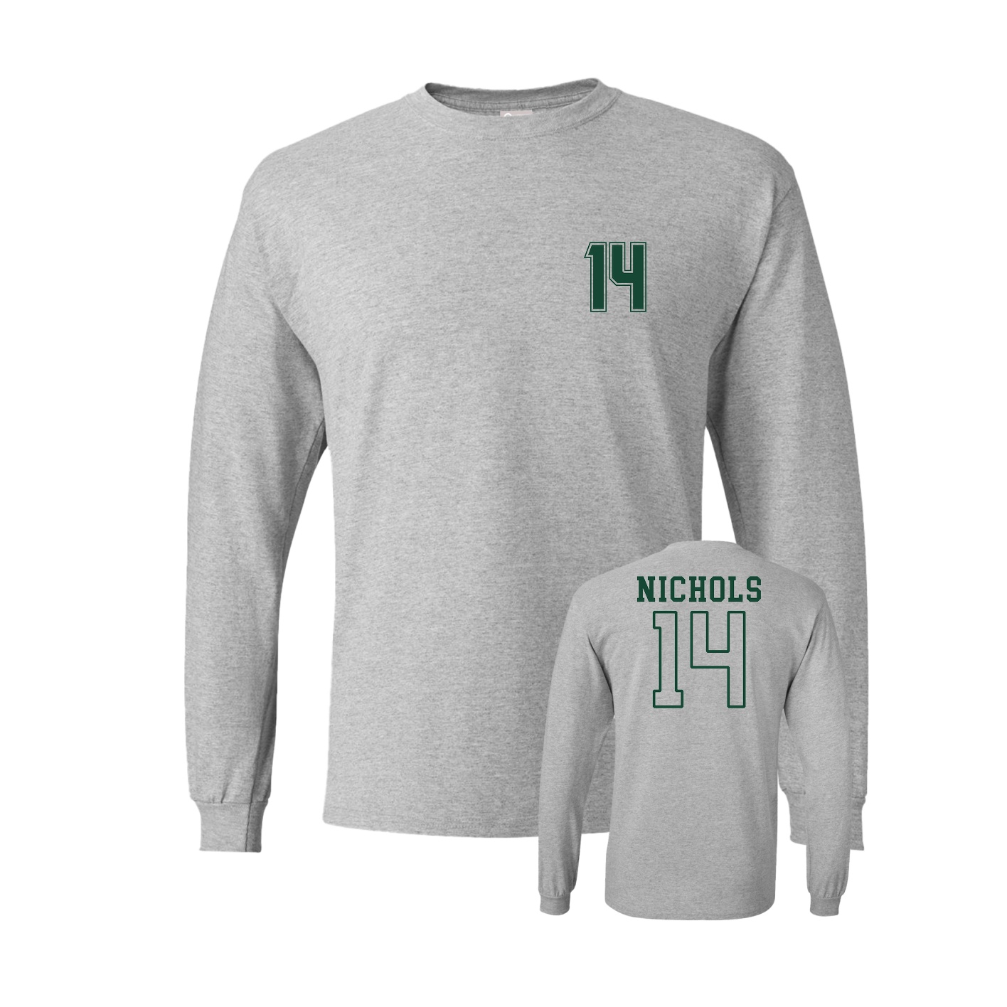 Long Sleeve Tee — Chest Back in Grey