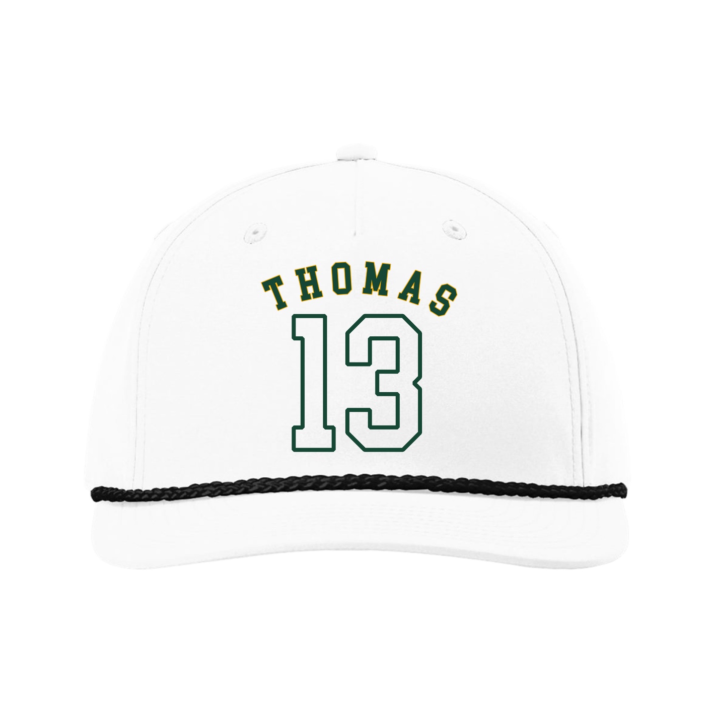 Five-Panel Classic Rope Cap — Shirsey Arch in White