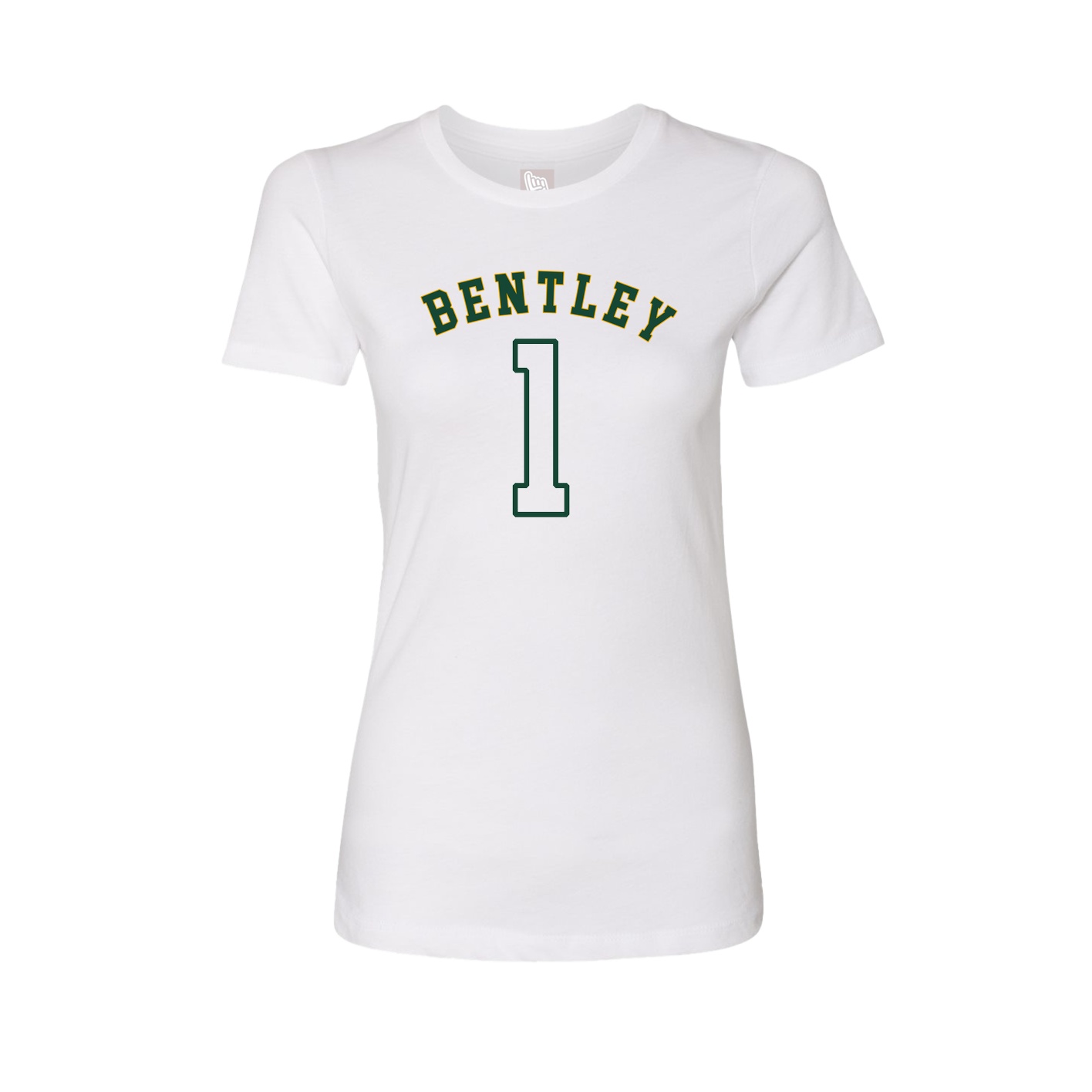 Fitted Women's Tee — Shirsey Arch in White