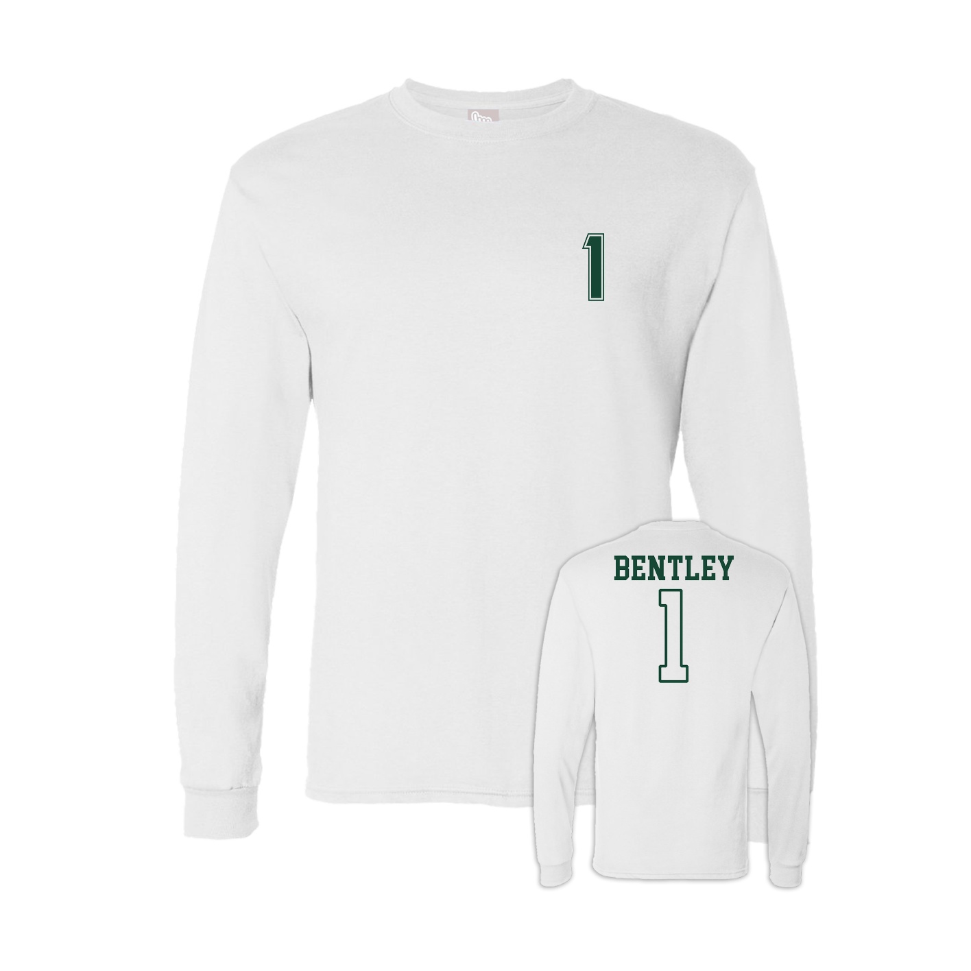 Long Sleeve Tee — Chest Back in White