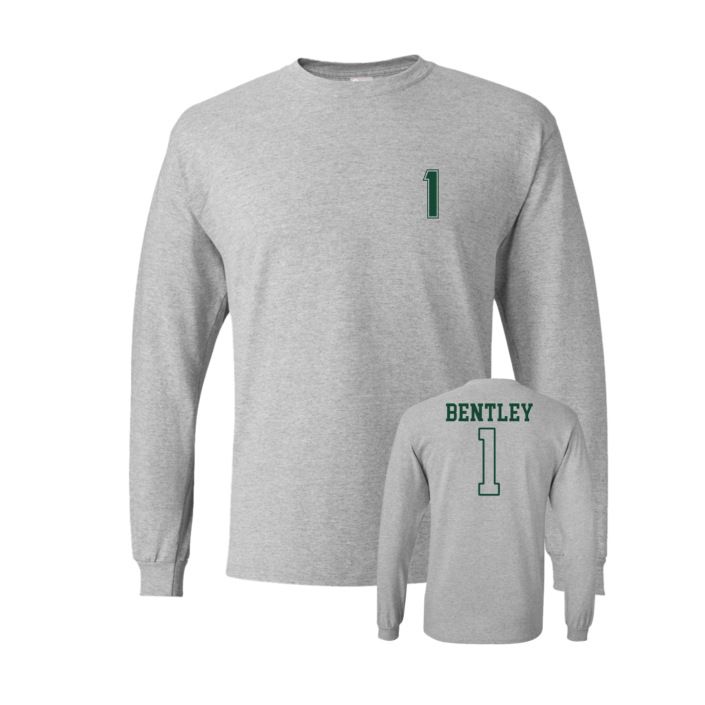 Long Sleeve Tee — Chest Back in Grey