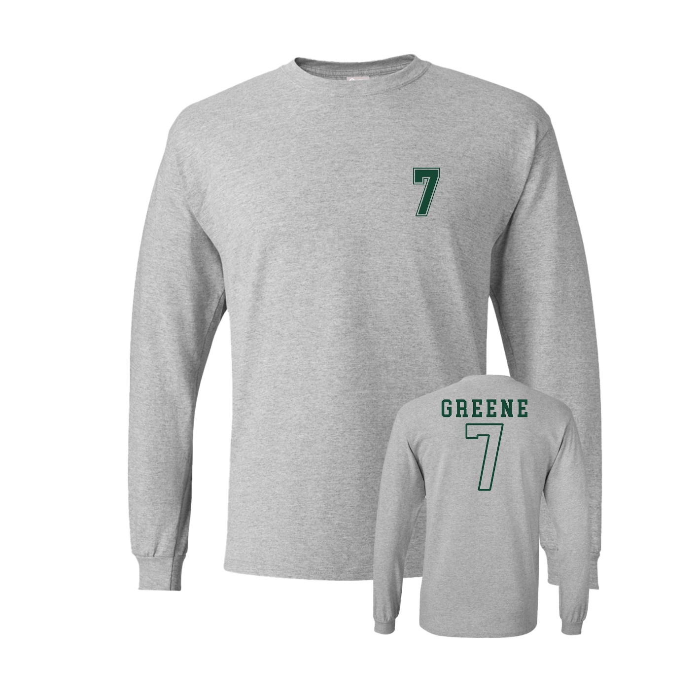 Long Sleeve Tee — Chest Back in Grey