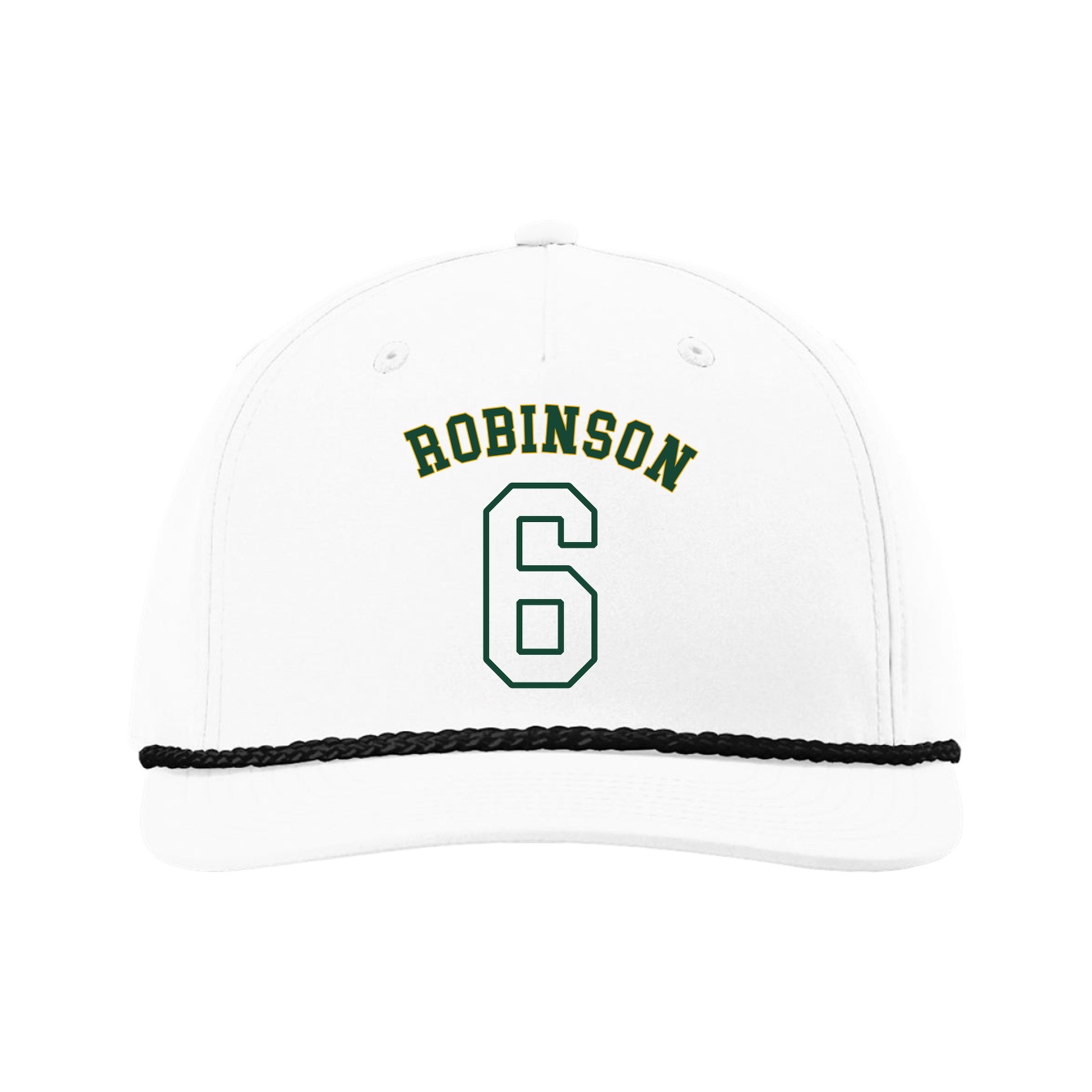 Five-Panel Classic Rope Cap — Shirsey Arch in White