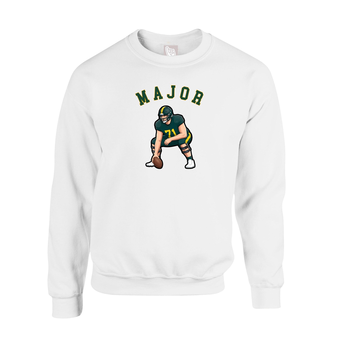 Fleece Crew — Shirsey Arch in White