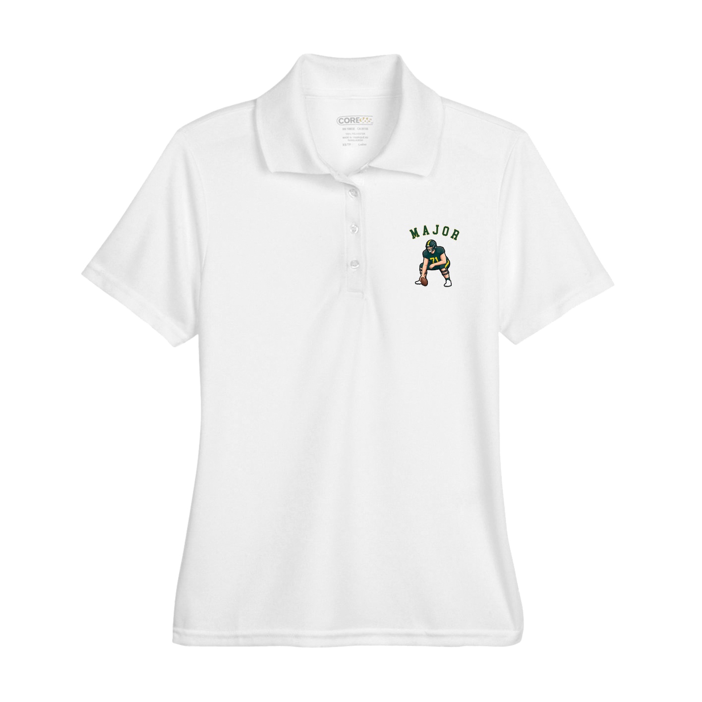 Womens Performance Polo — Shirsey Arch in White