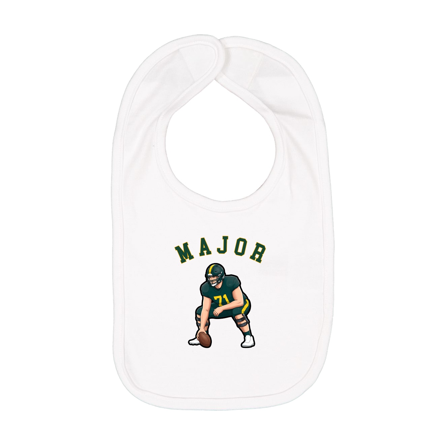 Infant Bib — Shirsey Arch in White