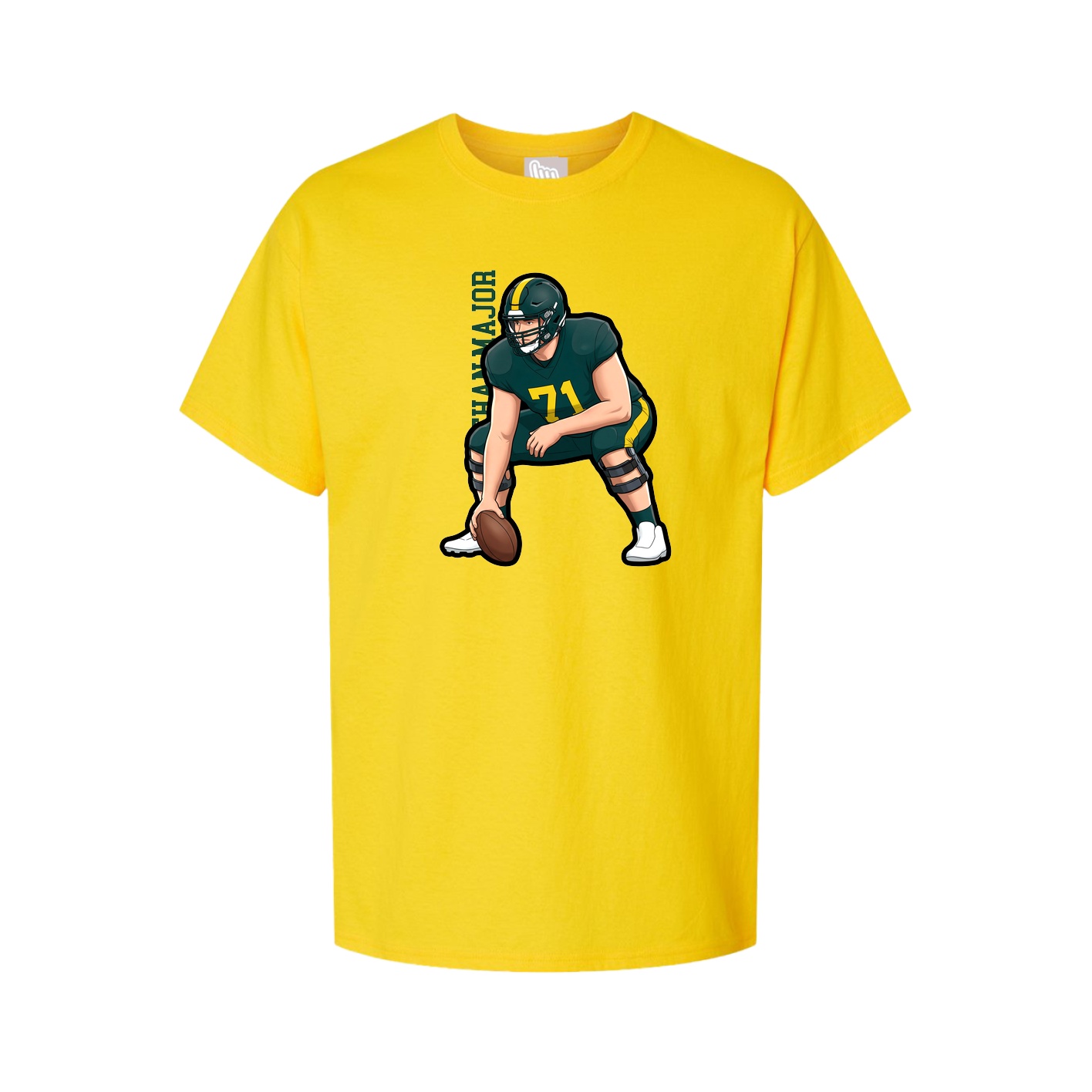 Youth Tee — Name Vertical in Gold