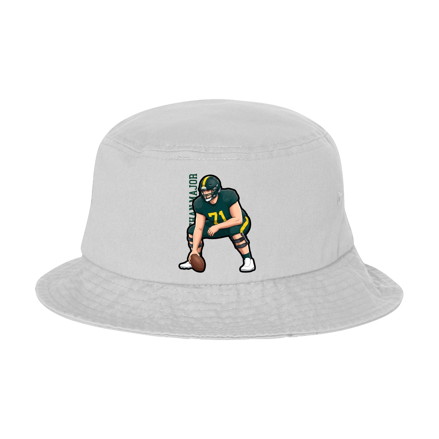 Bucket Cap — Name Vertical in White