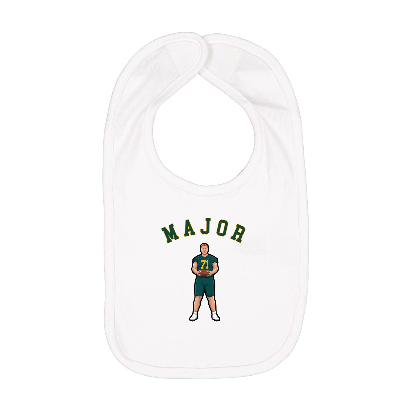 Infant Bib — Shirsey Arch in White