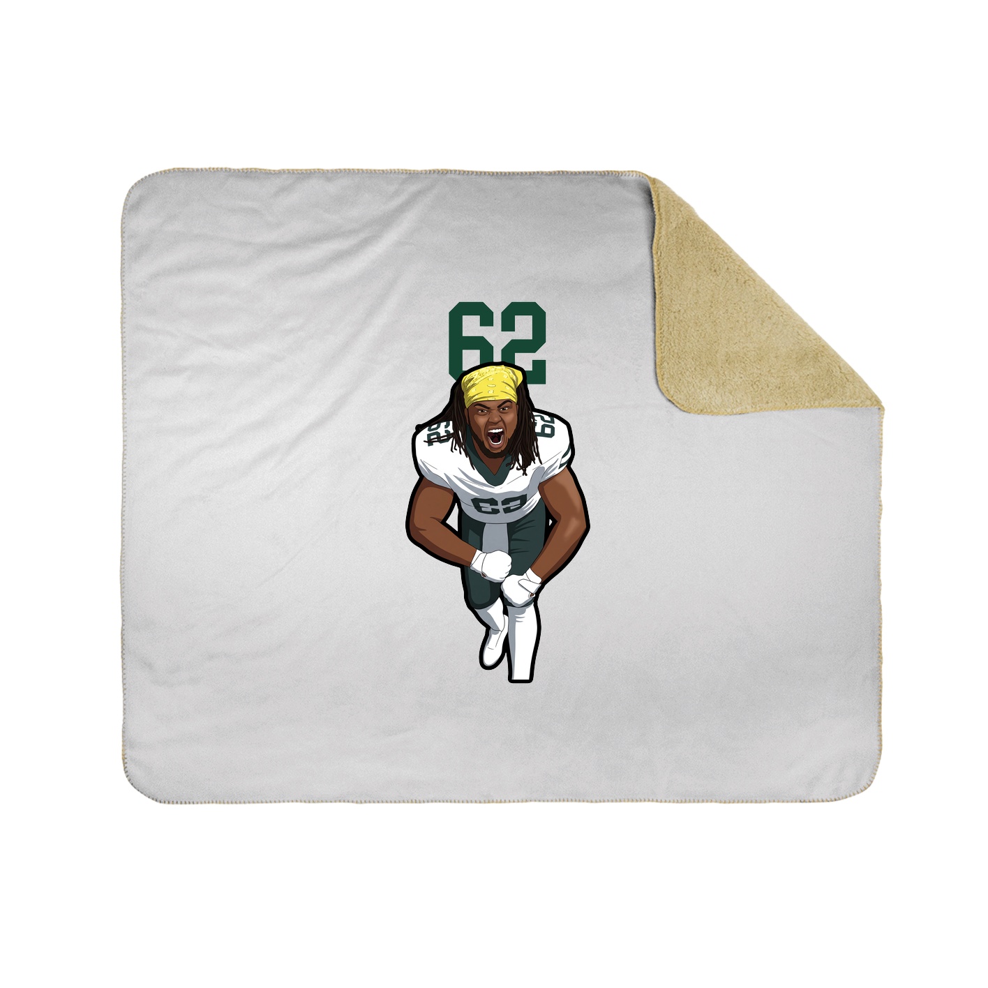 Throw Blanket — Number Top in White