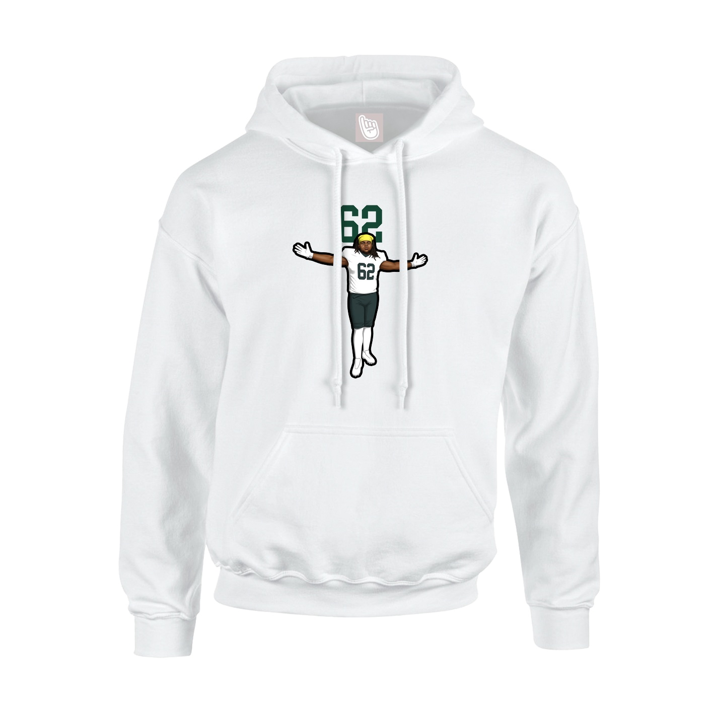 Hoodie — Number Top in White