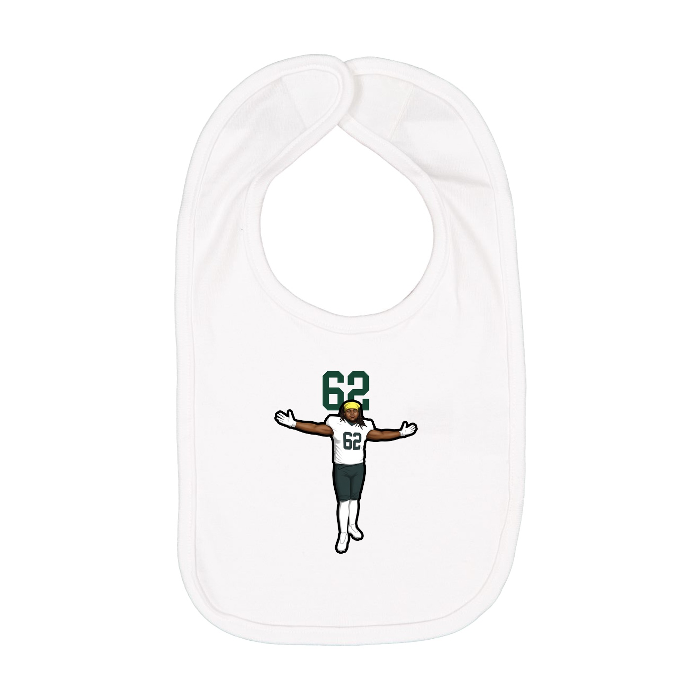 Infant Bib — Number Top in White