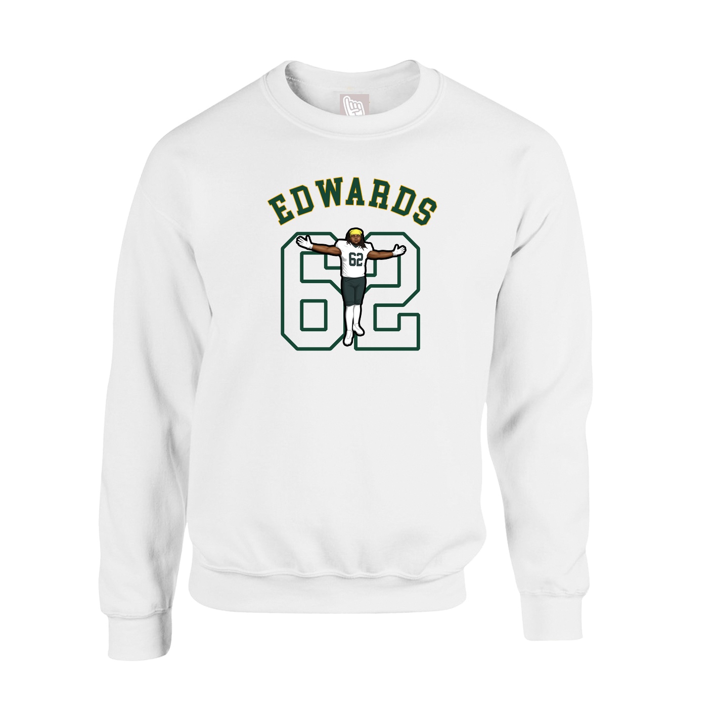 Fleece Crew — Shirsey Arch in White