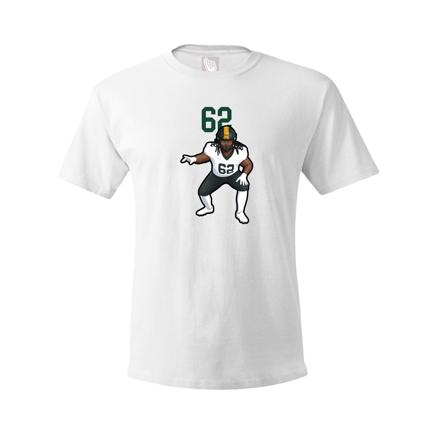 Youth Tee — Number Top in White