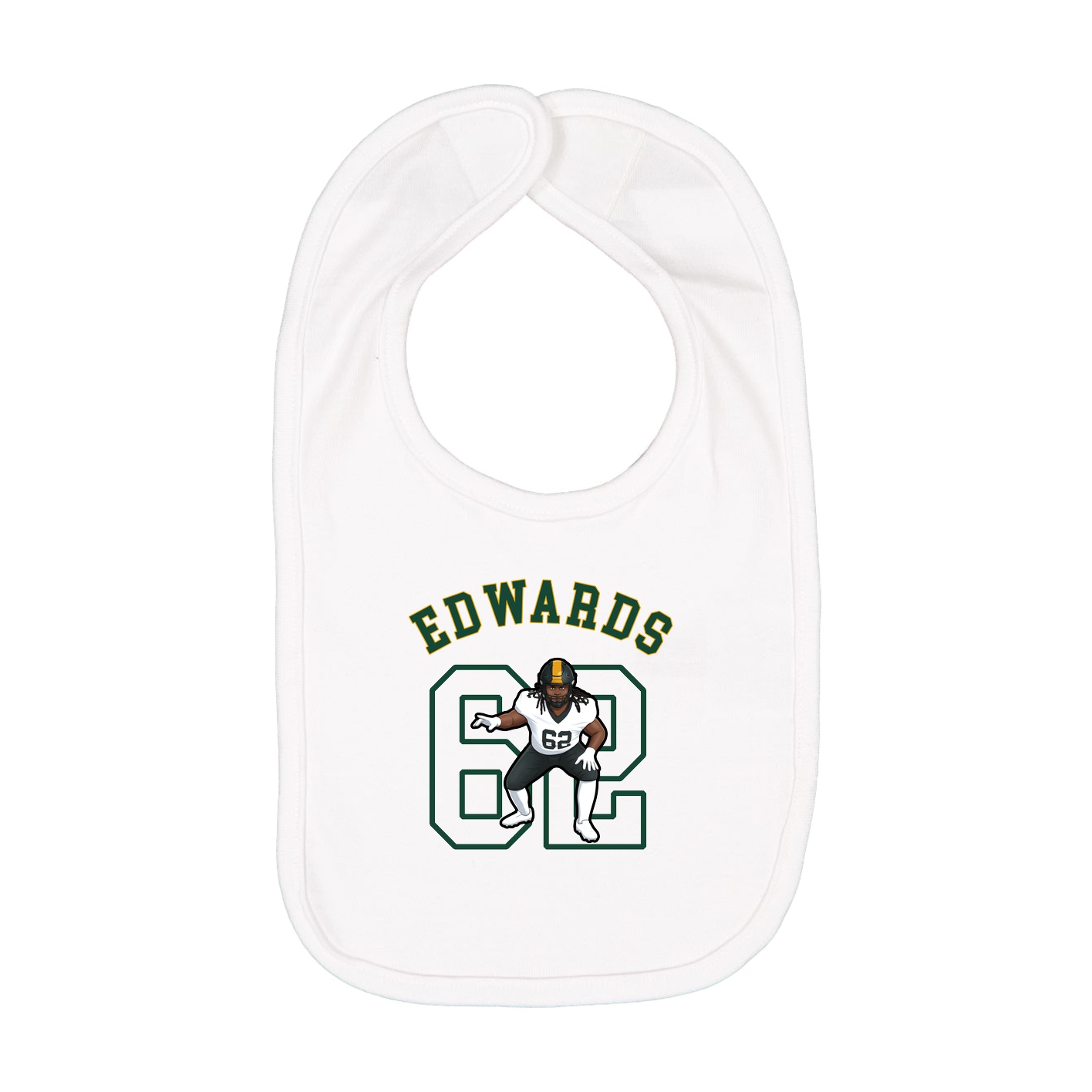 Infant Bib — Shirsey Arch in White