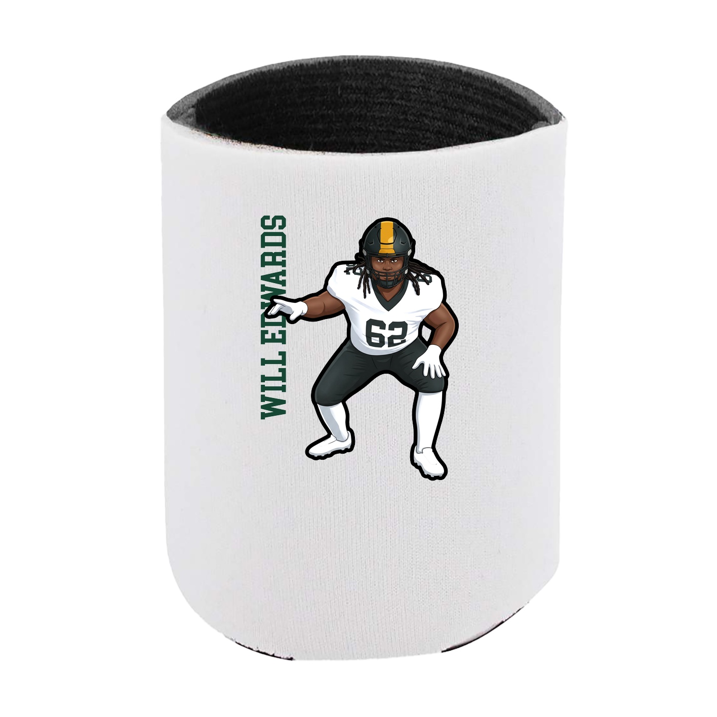 Can Holder — Name Vertical in White