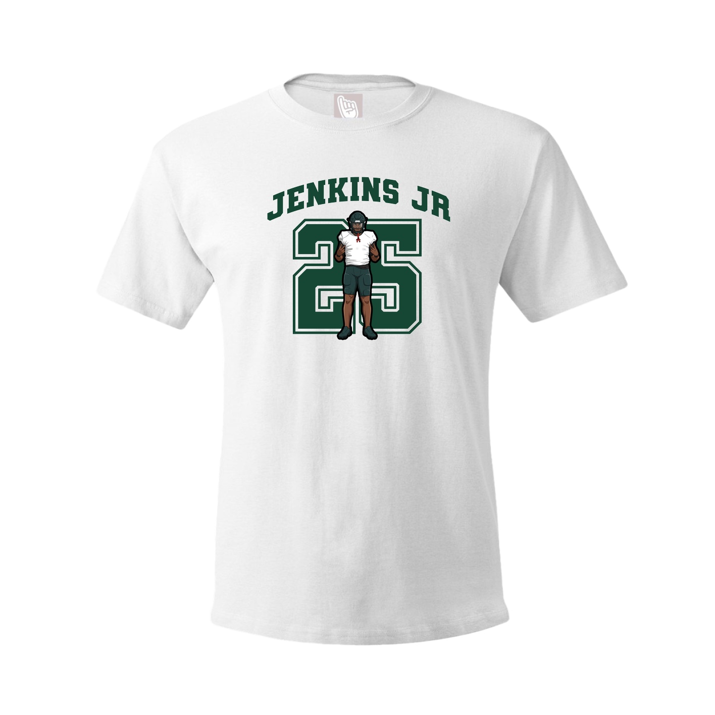 Youth Tee — Number in White
