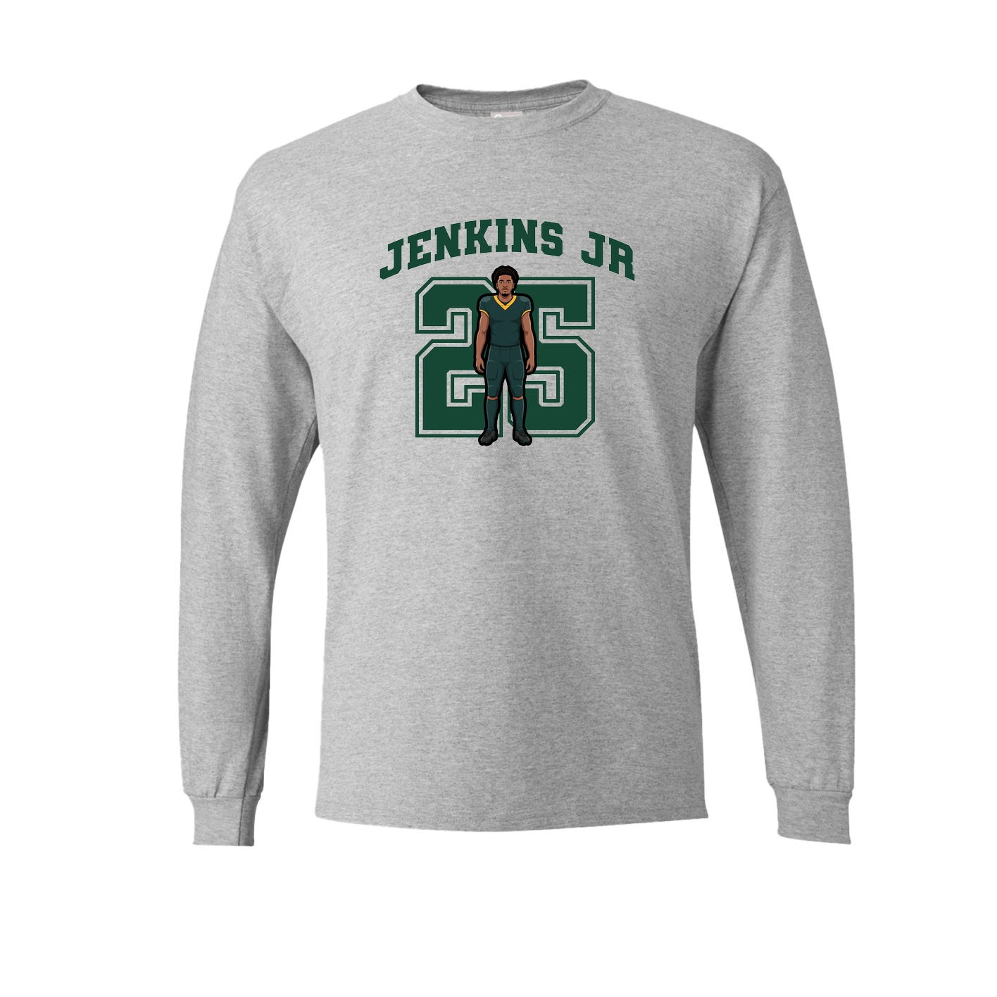 Long Sleeve Tee — Number in Grey
