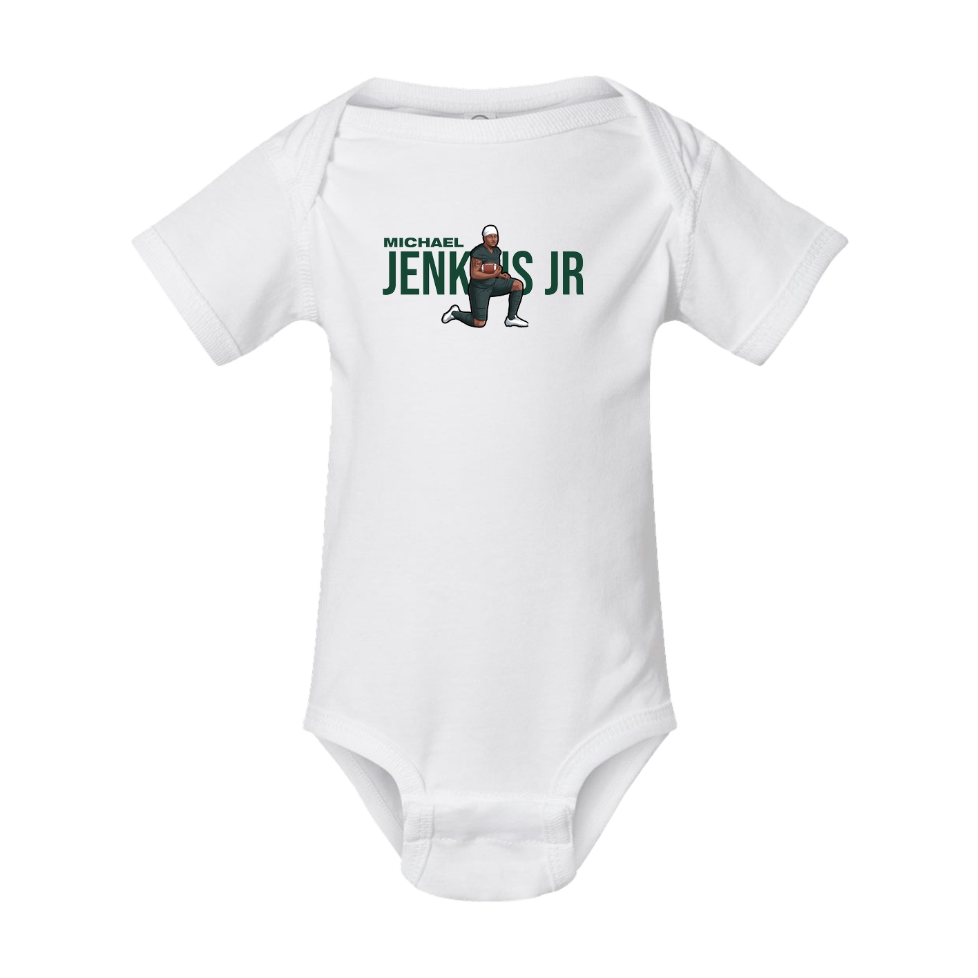 Baby Onesie — Player Name in White