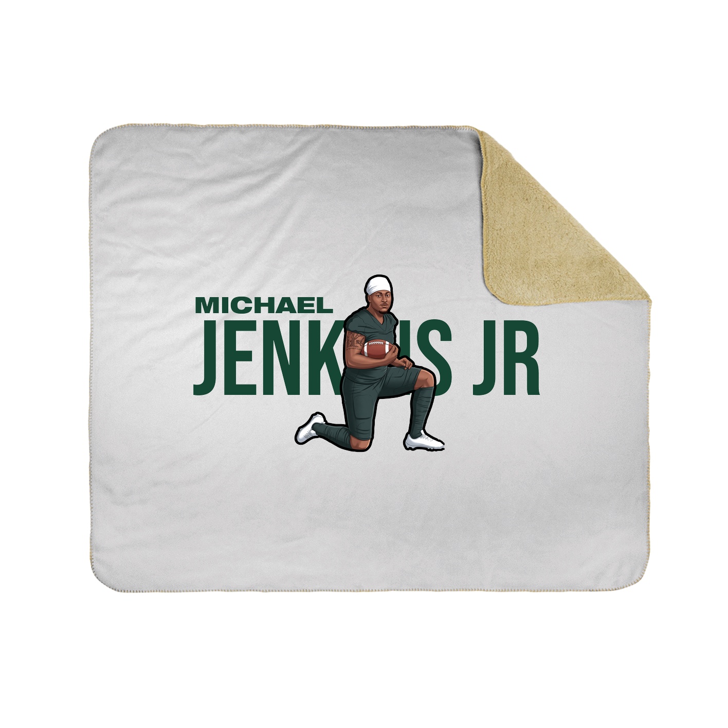 Throw Blanket — Player Name in White