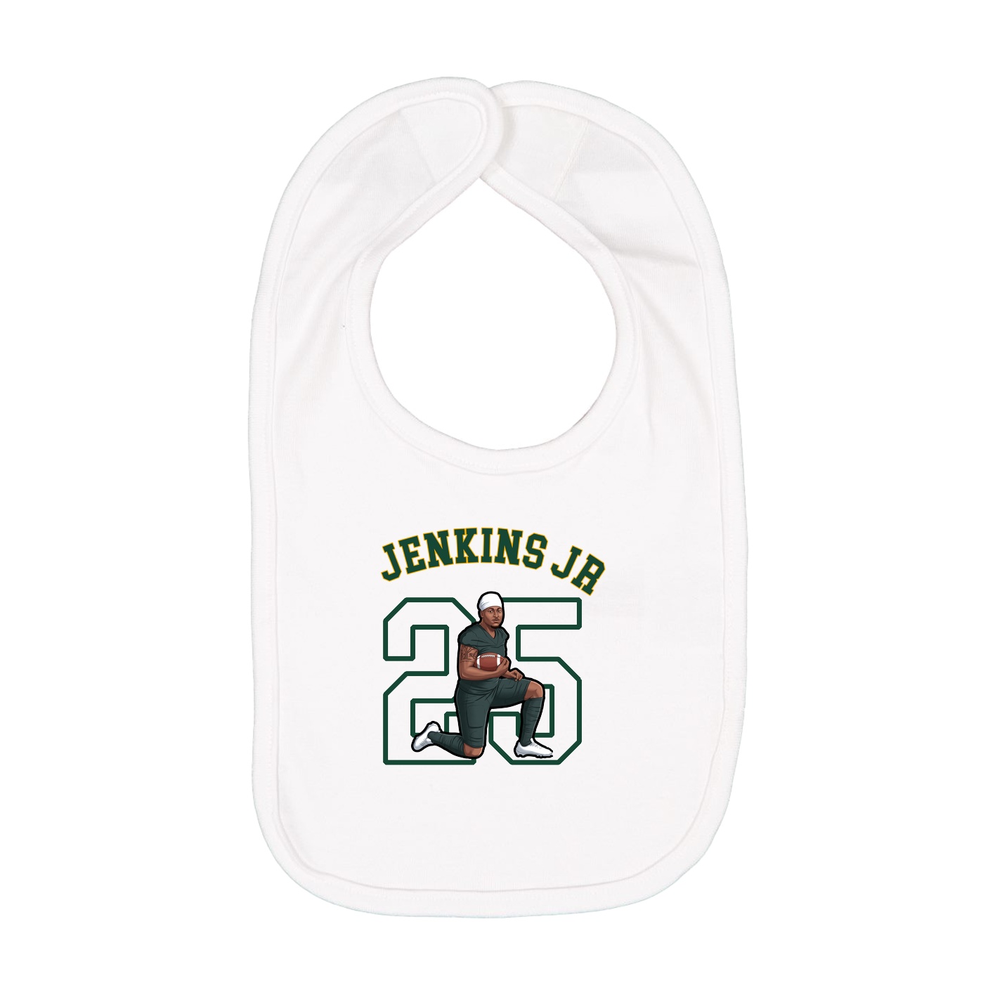 Infant Bib — Shirsey Arch in White