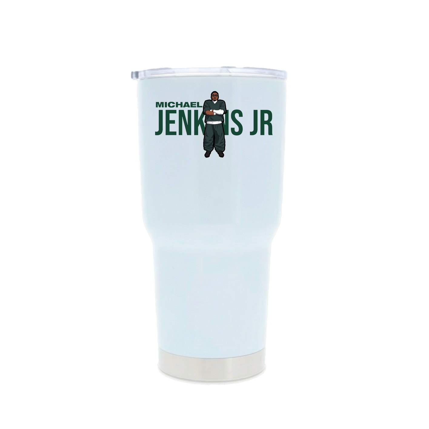 30oz Stainless Steel Tumbler — Player Name in White