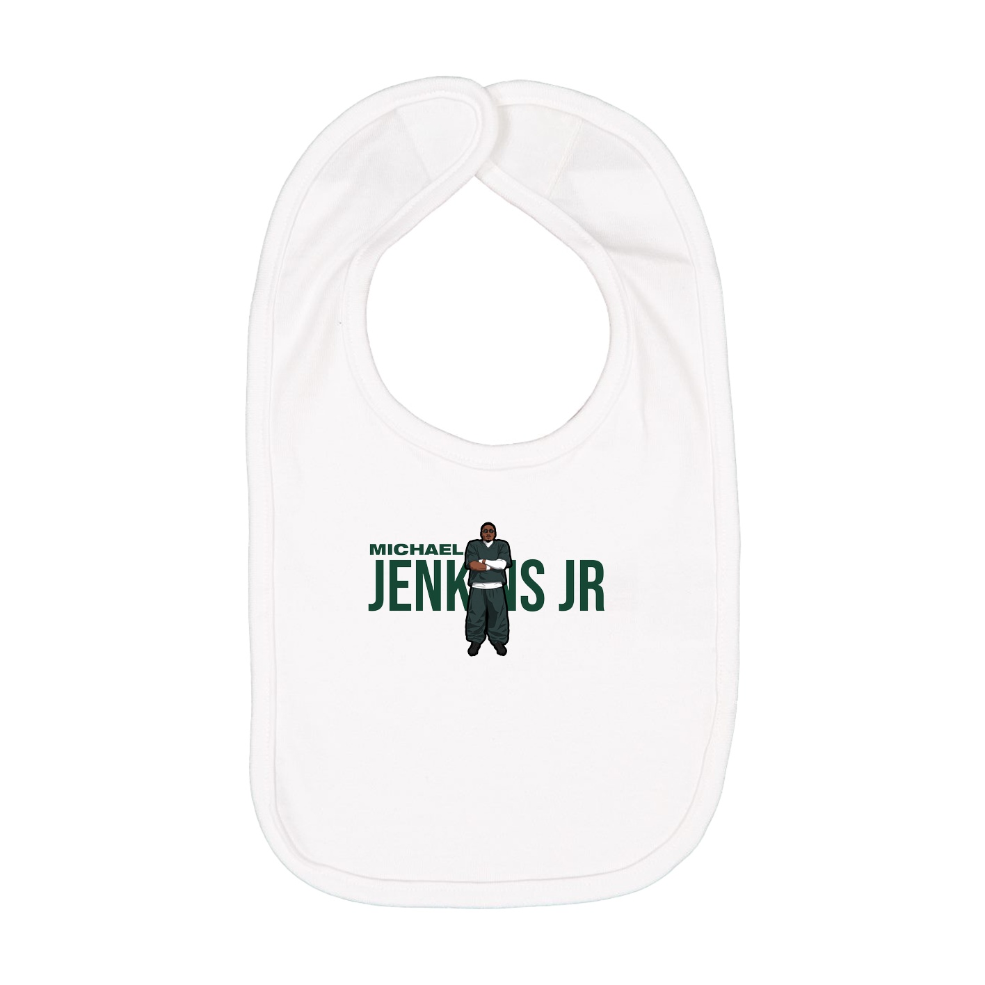 Infant Bib — Player Name in White