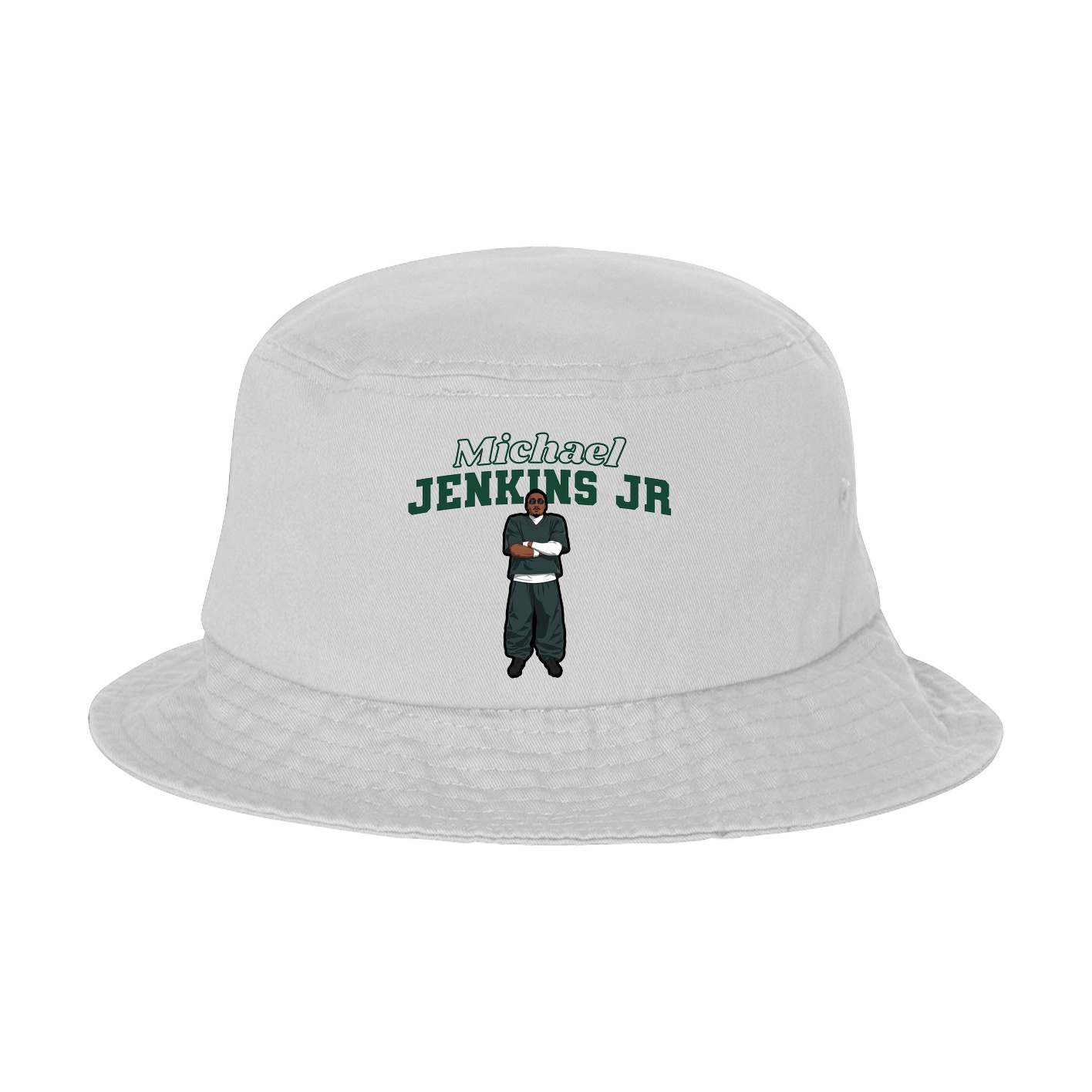 Bucket Cap — Name Arch in White