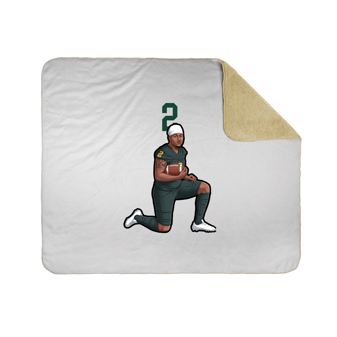 Throw Blanket — Number Top in White
