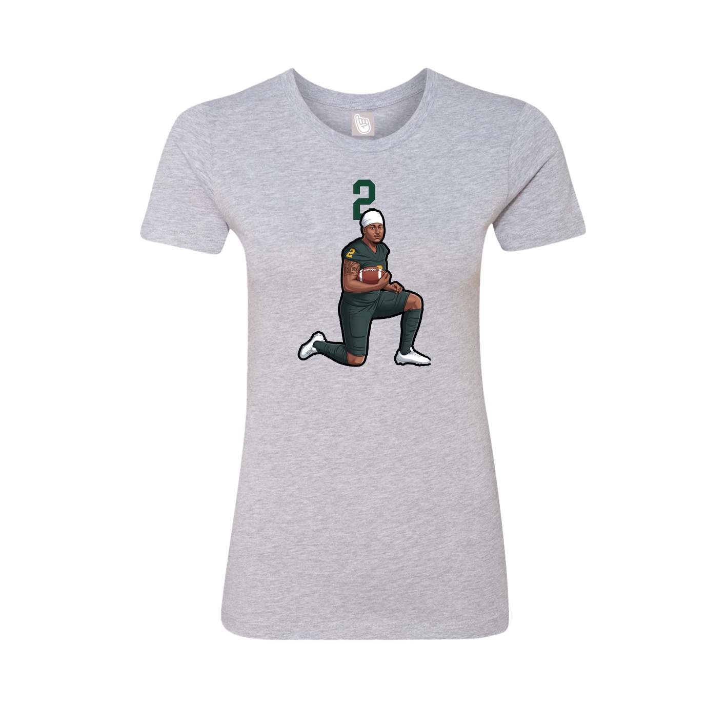 Womens Tee — Number Top in Grey
