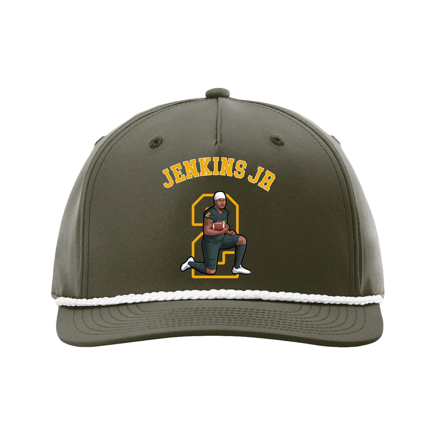 Five-Panel Classic Rope Cap — Shirsey Arch in Green