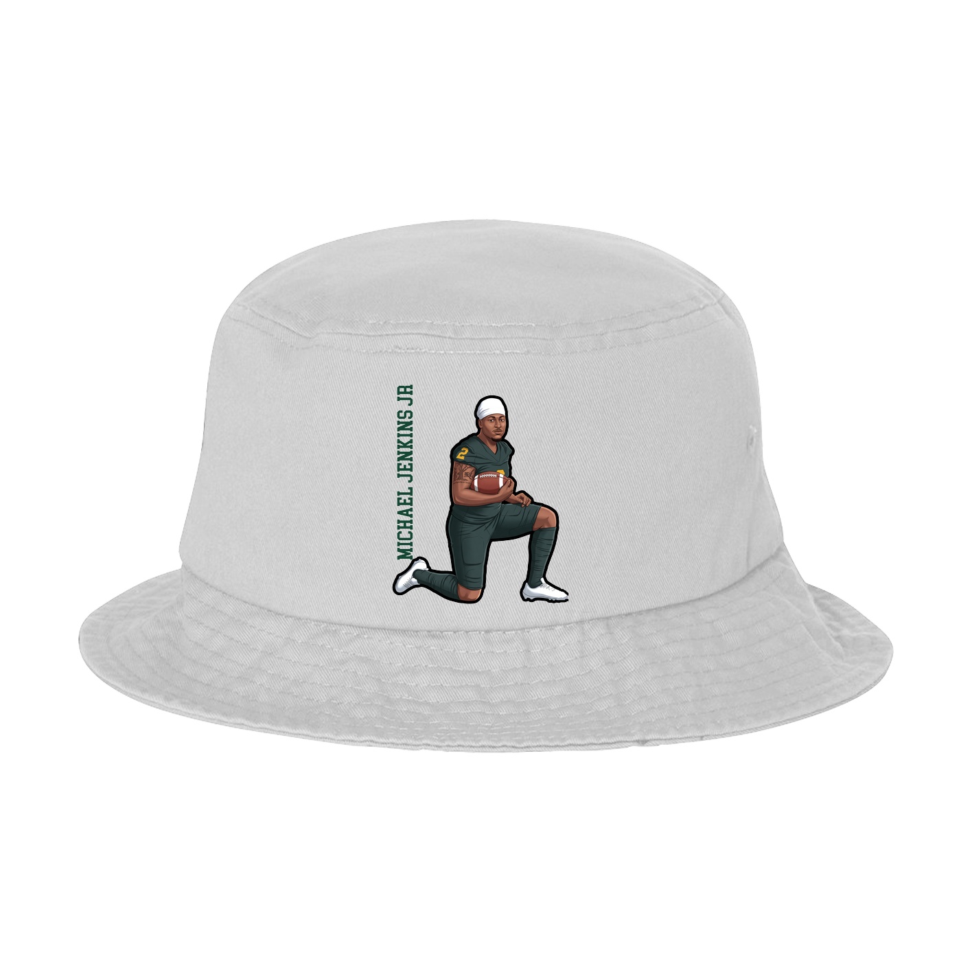 Bucket Cap — Name Vertical in White