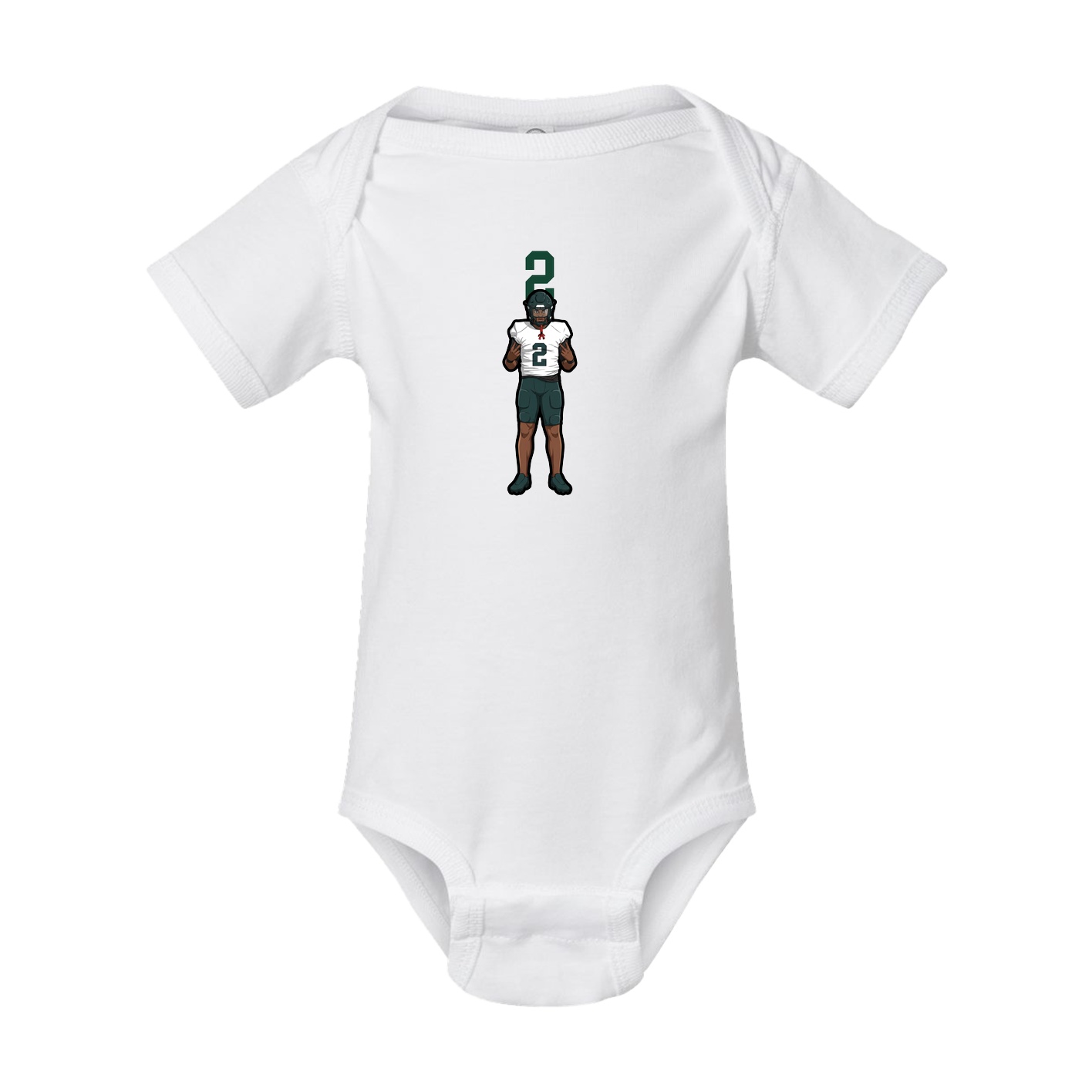 Baby Onesie — Number Top in White